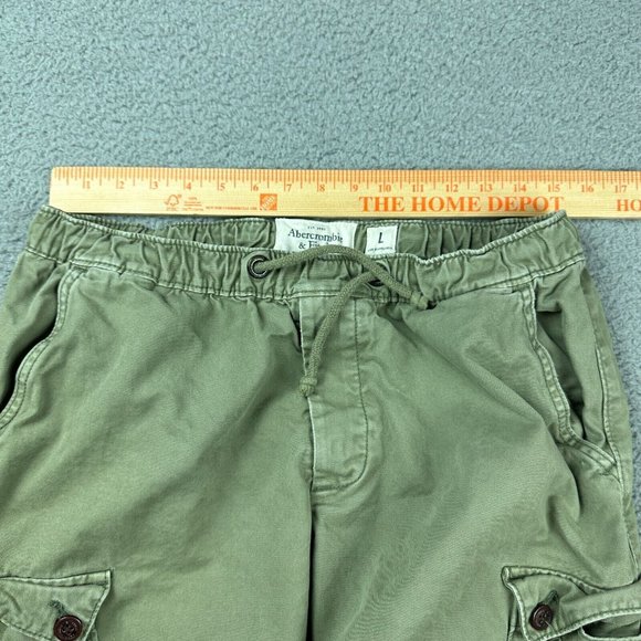 Abercrombie & Fitch Adult Large L Outdoor Casual Chino Cargo Shorts‎ Tan Used - Picture 6 of 8